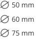 60 mm 75 mm 50 mm
